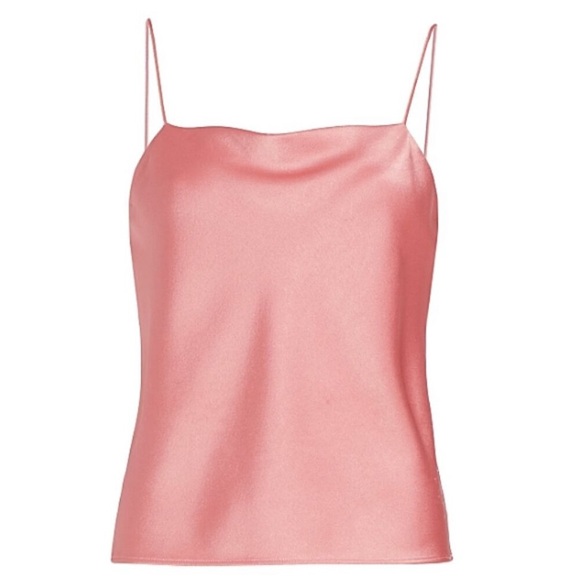 Alice + Olivia Tops - NWT Alice + Olivia Harmon Draped Satin Camisole Cami Tank Top Rose Pink Size XS